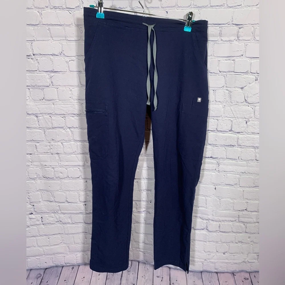 Figs Womens Yola Skinny Scrub Pant Navy SIze S Medical Nurse Doctor Hospital